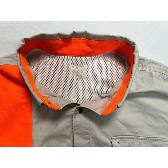 Columbia PHG Omni Shade Mens Shirt Tan Orange Size LARGE Long Sleeve - Picture 7 of 16
